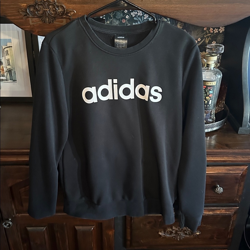 Adidas Black Crewneck with White Logo
